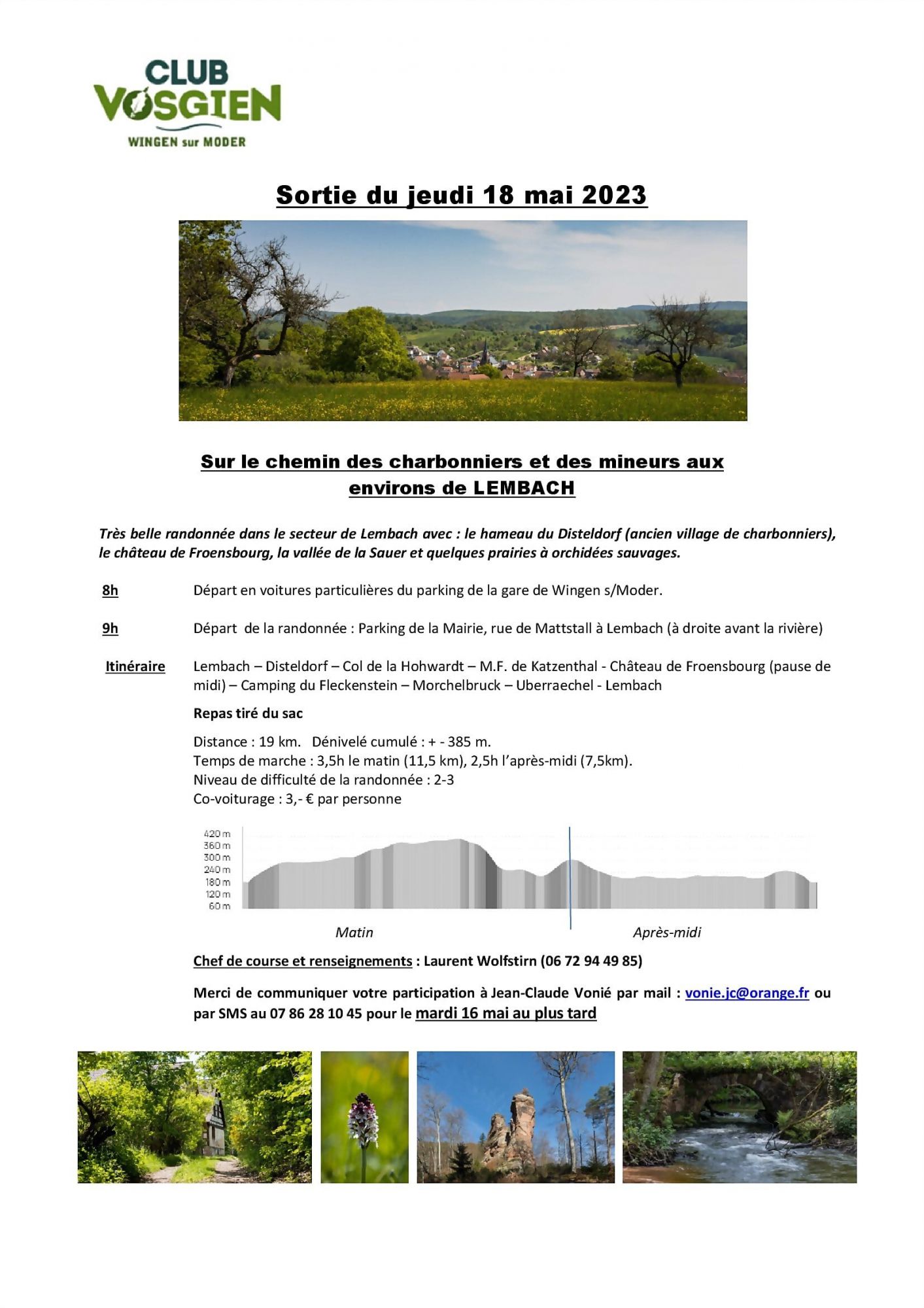 SORTIE RANDO 18 MAI Lembach Disteldorf Froensbourg 2023-05-18